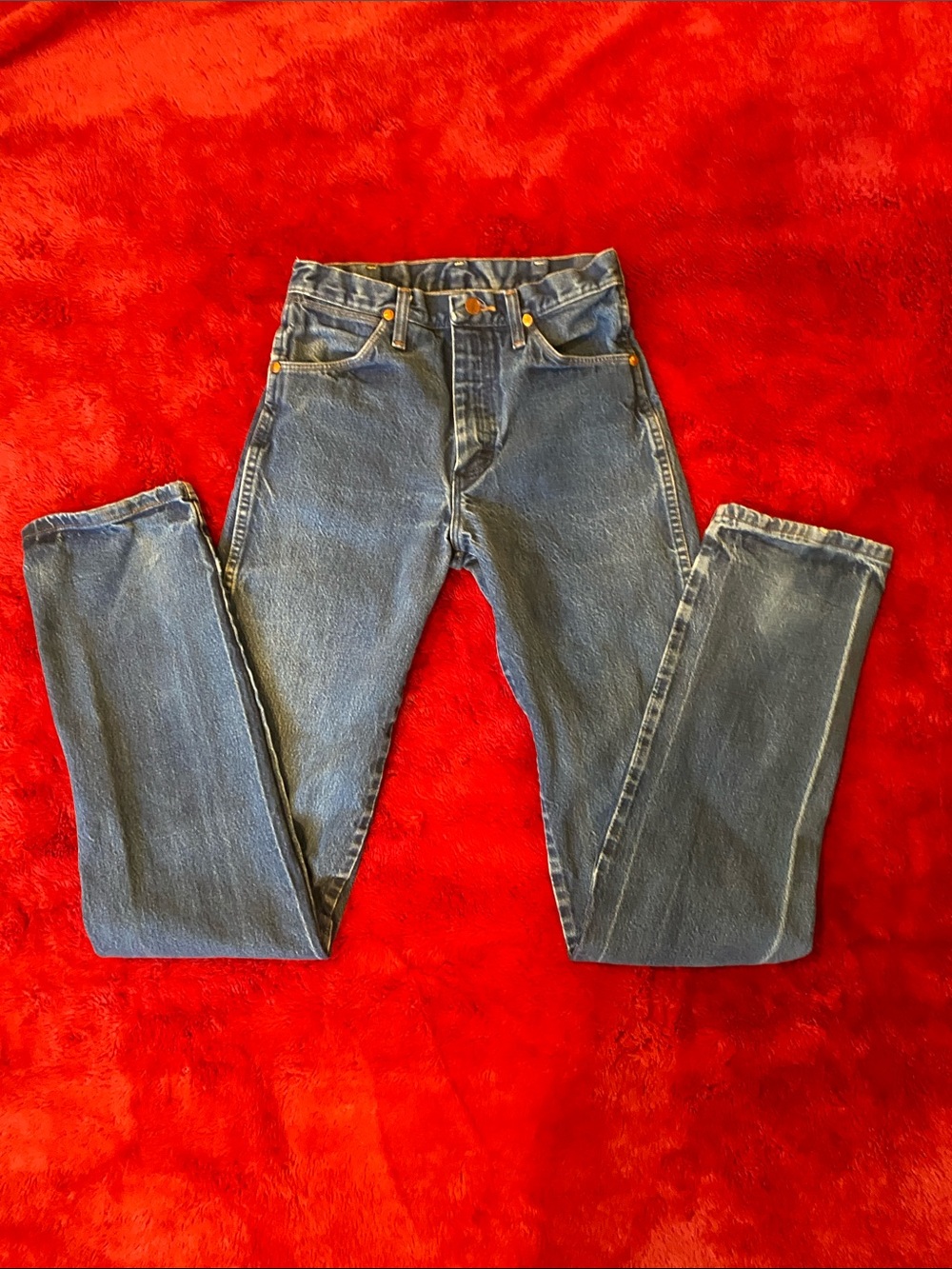 Vintage Wrangler Blue Denim Jeans. Mens 28X38 13MWZ  Made In USA
